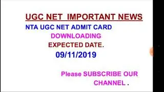 NTA UGC NET ADMIT CARD DEC -2019