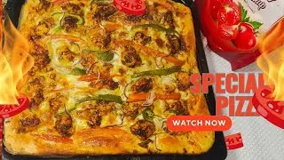 Homemade pizza recipe /pizza dough recipe step by step/ pizza recipe/