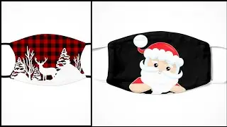 OMG!Christmas Santa Contrast Face Mask Designs/Amazing Designs/2020 New Collection