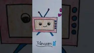 Television Drawing Easy/ Television Art Idea #shorts #television #doordarshan #art #easy #viral