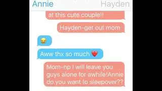 Hayden and Annie have a sleepover??❤️And kisses??(Skit