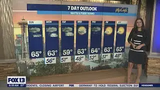 Cloudy, breezy and wet start to our first full week of fall!