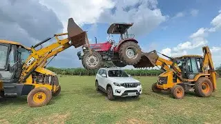 One New JCB 3dx machine And One Old JCB 3dx Backhoe Machine loading Mud in TATA Dump Track ,TharCar 