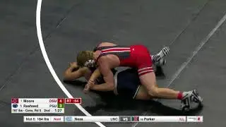 2018 NCAA Wrestling 197lbs: Kollin Moore (Ohio State) dec Shakur Rasheed (Penn State)