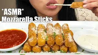** ASMR DEEP FRIED MOZZARELLA STICKS ** Eating Sounds | Crunchy + Chewy Cheesy Sticks | ASMR Phan
