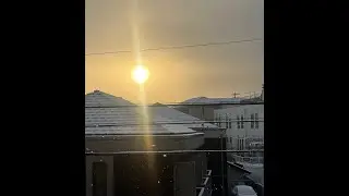 It’s Snowing in theMorning 雪が降る⛄❄️#snowing #snow #sunrise 