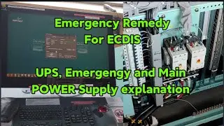 ECDIS Monitor Burnt out, Temporary replacement | Emergency Power supply explanation | W&auml;rtsil&auml;