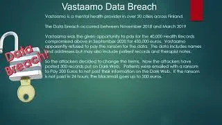 Vastaamo Data Breach with a Twist