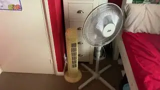 Solis 16 inch light grey pedestal fan VS 2011 Argos 30 inch white tower fan