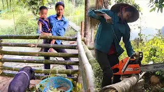 Watch This Strong Single Mom Build a Cozy New Pig House!