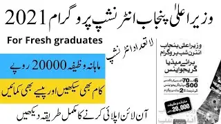 CM Punjab Media Graduates Youth Internship Program 2021 | How to Apply for CM Punjab Internship 2021