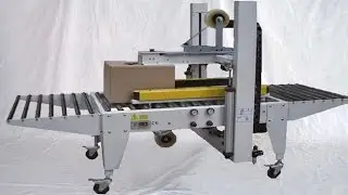 Top sealing machine tape sealer cartons closing equip semi auto with conveyor belt الكرتون ختم الآلة
