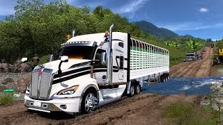 KENWORTH T680 Next Gen Mirá como este camión cruza RIOS de Colombia American Truck Simulator