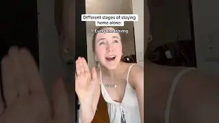 The different stages of staying home alone #pov #relatable #comedy #skit