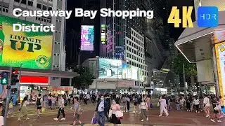 Hong Kong Best Tourist Places to Visit Pt. 1: Causeway Bay Shopping District Walking Tour [ 4K HDR ]