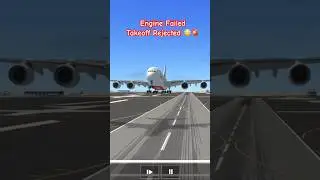 Boeing 747 Engine Failure Takeoff Rejected #rfs #flightsimulator #aviation #gameplay #shorts #crash