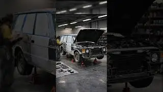 Restoration Land Rover in seconds #shorts #feedshorts #landrover #timelapse #beforeafter