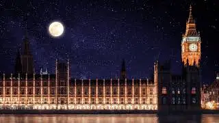 Big Ben At Night - Background Animation Loop 4K - Free HD Stock Footage - No Copyright