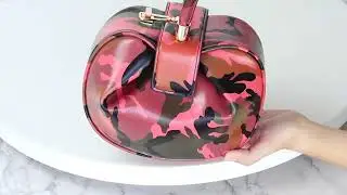 ANNE Metal Lock Camouflage Printed Leather Tote Bag - Large - JESSICABUURMAN