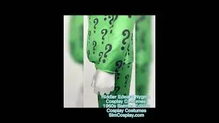 Riddler Edward Nygma Cosplay Costumes Green Suit 1960s Batman Edition