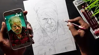 Jawan Drawing | Shah Rukh Khan Drawing | Outline tutorial