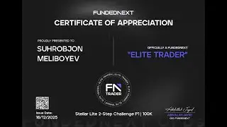 100 000$ Test 1 IS DONE  FundedNext Prop/ Rish Capital  Suhrob Meliboyev