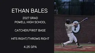 ETHAN BALES 2027 Grad: College Baseball Recruiting Video. #baseballrecruiting