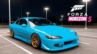 I Spotted a Nissan Silvia S15 in a Glowing FH5 Parking Lot — This Looks Unreal! 😱✨