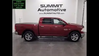 2014 RAM 1500 CREW SHORT BIG HORN DEEP CHERRY RED BROWN SEATS WALKAROUND OVERVIEW REVIEW 12509Z SOLD
