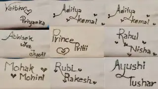 Beautiful attractive couple name tattoo design | couple tattoo designs | simple mehndi tattoo design