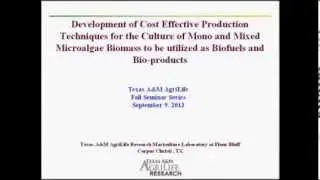 Development of Cost Effective Production Techniques for the Culture