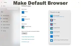 How To Make Google Chrome Default Browser On Windows 10 Pro | Change Default Browser In Windows 10