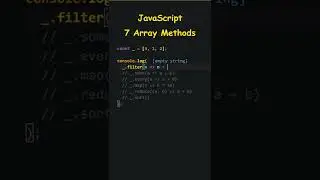 7 JavaScript Array Methods