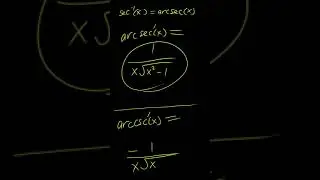 derivative of arccsc(x) formula rule, arccsc'(x) // inverse trig arctrig #Shorts