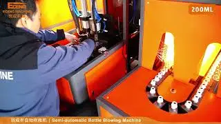 Save space cost with  Semi auto 4 cavity PET Bottle Blow Molding Machine!