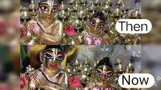5 inch Radha Krishna eyes makeup || painting art || laddu gopal || @vrindabrajarts1909