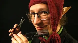 ASMR Santa's Elf Trims your Beard | Christmas barber roleplay
