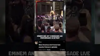 EMINEM AND JAY Z RENEGADE LIVE PERFORMANCE IN DETROIT #eminem #shorts #short #shortsvideo