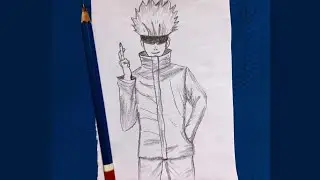 How to draw Gojo Anime | Anime drawing |pencil step-by-Step Bigganers | Gojo Full body drawing |