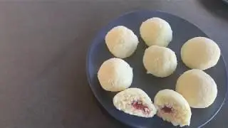 Easy &quick dessert jam coconut ball (only 3 ingredients )