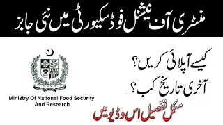 Ministry of National Food Security and Research Jobs 2021 | Apply Now