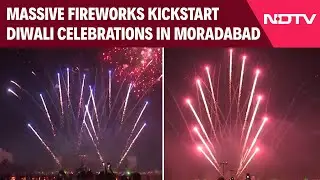 Diwali 2025 | Moradabad Sky Lights Up In Massive Fireworks Display By Municipal Corporation