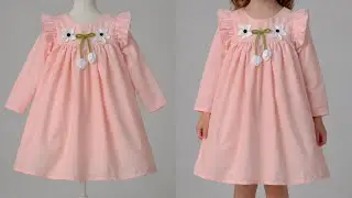 Designer Baby Frock Cutting & Stitching | DIY Very Easy Ruffle Baby Frock Sewing Tutorial