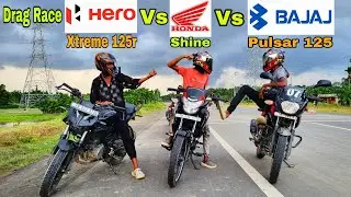 Hero Xtreme125r Vs Honda Sp 125 Vs Pulsar 125 Drag Race