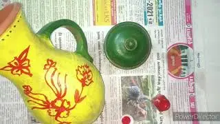 Easy mud jug painting idea//flowers using acrylic painting