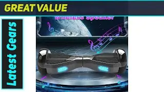 SUNDERWELL Hoverboard: Chrome Black Sci-Fi Ride!