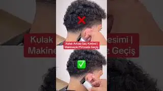 Kulak Arkası Sa&ccedil; Kesimi | Makineyle P&uuml;r&uuml;zs&uuml;z Ge&ccedil;iş #barber #berber #barbershop #selfmadebarber