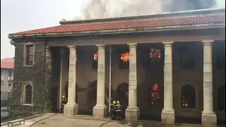 Cape Town fire guts university library | AFP