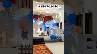 1st birthday baby boss theme party decoration ideas,boss baby birthday theme decoration at home