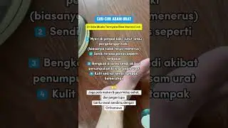 Kenali tanda asam urat sejak dini ⚡